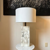 Large Scale Rectangular Marble Table Lamp
