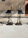 Vintage Pair Chapman Swan Lamps