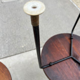 American Modern Walnut & Iron Stacking Tables