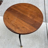 American Modern Walnut & Iron Stacking Tables