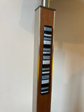 Lightolier Walnut & Aluminum Table lamp with Enamel on Copper accent