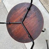 American Modern Walnut & Iron Stacking Tables