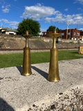 Jens Quistgaard, Pair of Dansk Brass Candlesticks JHQ