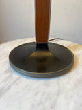 Lightolier Walnut & Aluminum Table lamp with Enamel on Copper accent