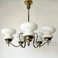 Angelo Lelii Arredoluce 5-Arm Chandelier 1950s