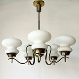 Angelo Lelii Arredoluce 5-Arm Chandelier 1950s
