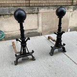 Industrialist Pair of Andirons