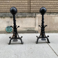 Industrialist Pair of Andirons