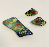 Lucille Cantini Enamel Brooch and Earrings Set